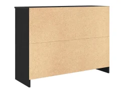 Aparador con cajón roble negro 101x35x76 cm madera ingeniería