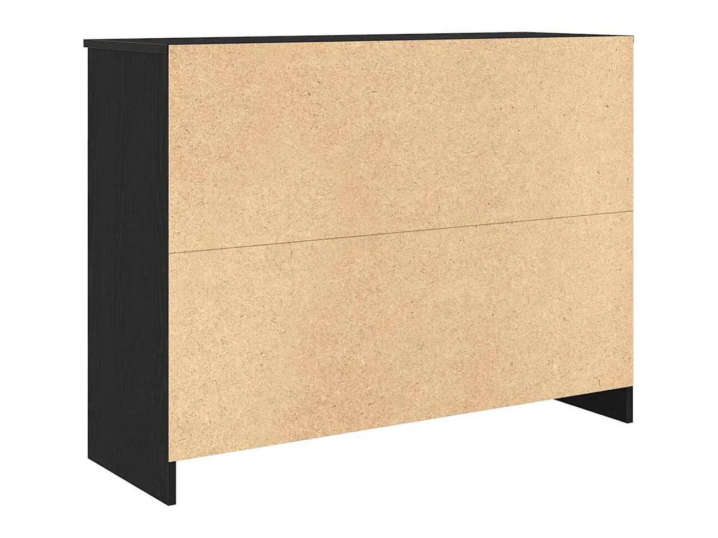 Aparador con cajón roble negro 101x35x76 cm madera ingeniería