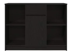 Aparador con cajón roble negro 101x35x76 cm madera ingeniería