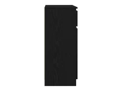 Aparador con cajón roble negro 71x35x84 cm madera de ingeniería