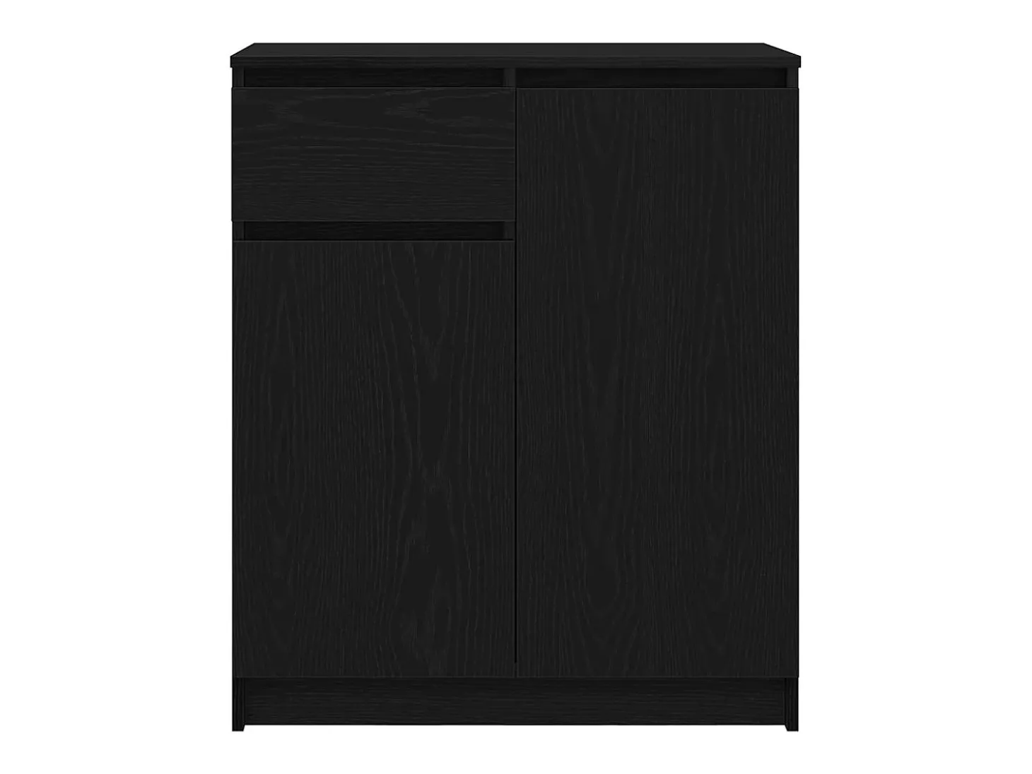 Aparador con cajón roble negro 71x35x84 cm madera de ingeniería