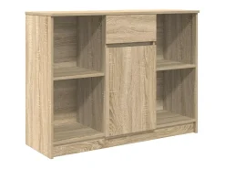 Aparador con cajón roble Sonoma 101x35x76 cm madera ingeniería