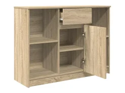 Aparador con cajón roble Sonoma 101x35x76 cm madera ingeniería