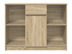 Aparador con cajón roble Sonoma 101x35x76 cm madera ingeniería