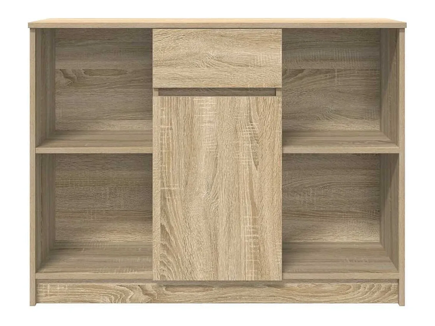 Aparador con cajón roble Sonoma 101x35x76 cm madera ingeniería