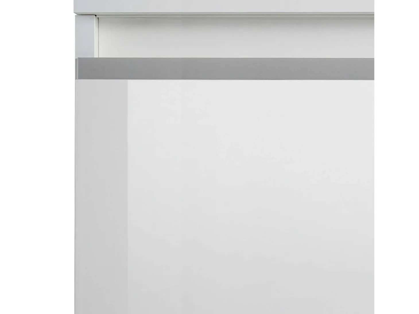 Aparador con cajonera Magic de 3 puertas y 3 cajones blanco brillo 200x40x85 cm