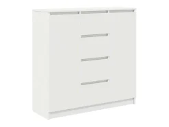 Aparador con cajones blanco 100,5x35x98,5 cm madera ingeniería