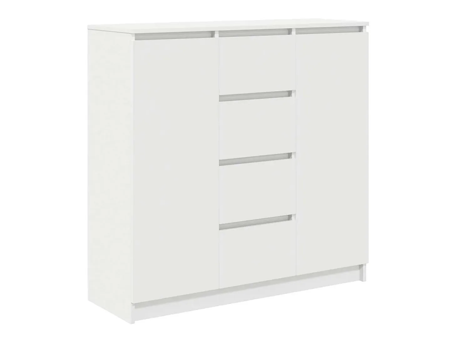 Aparador con cajones blanco 100,5x35x98,5 cm madera ingeniería
