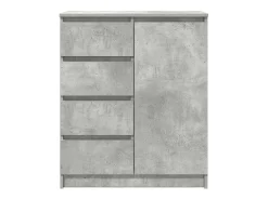 Aparador con cajones gris hormigón 71x35x84cm madera ingeniería