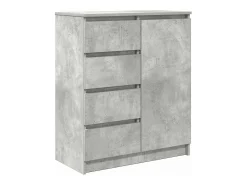 Aparador con cajones gris hormigón 71x35x84cm madera ingeniería