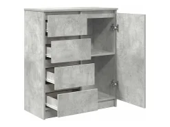 Aparador con cajones gris hormigón 71x35x84cm madera ingeniería