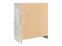 Aparador con cajones gris hormigón 71x35x84cm madera ingeniería