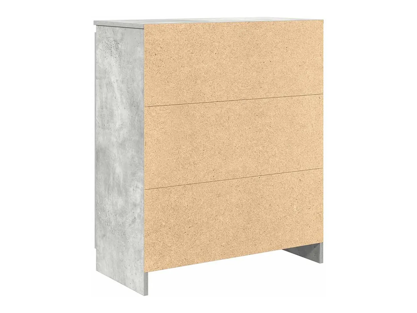 Aparador con cajones gris hormigón 71x35x84cm madera ingeniería