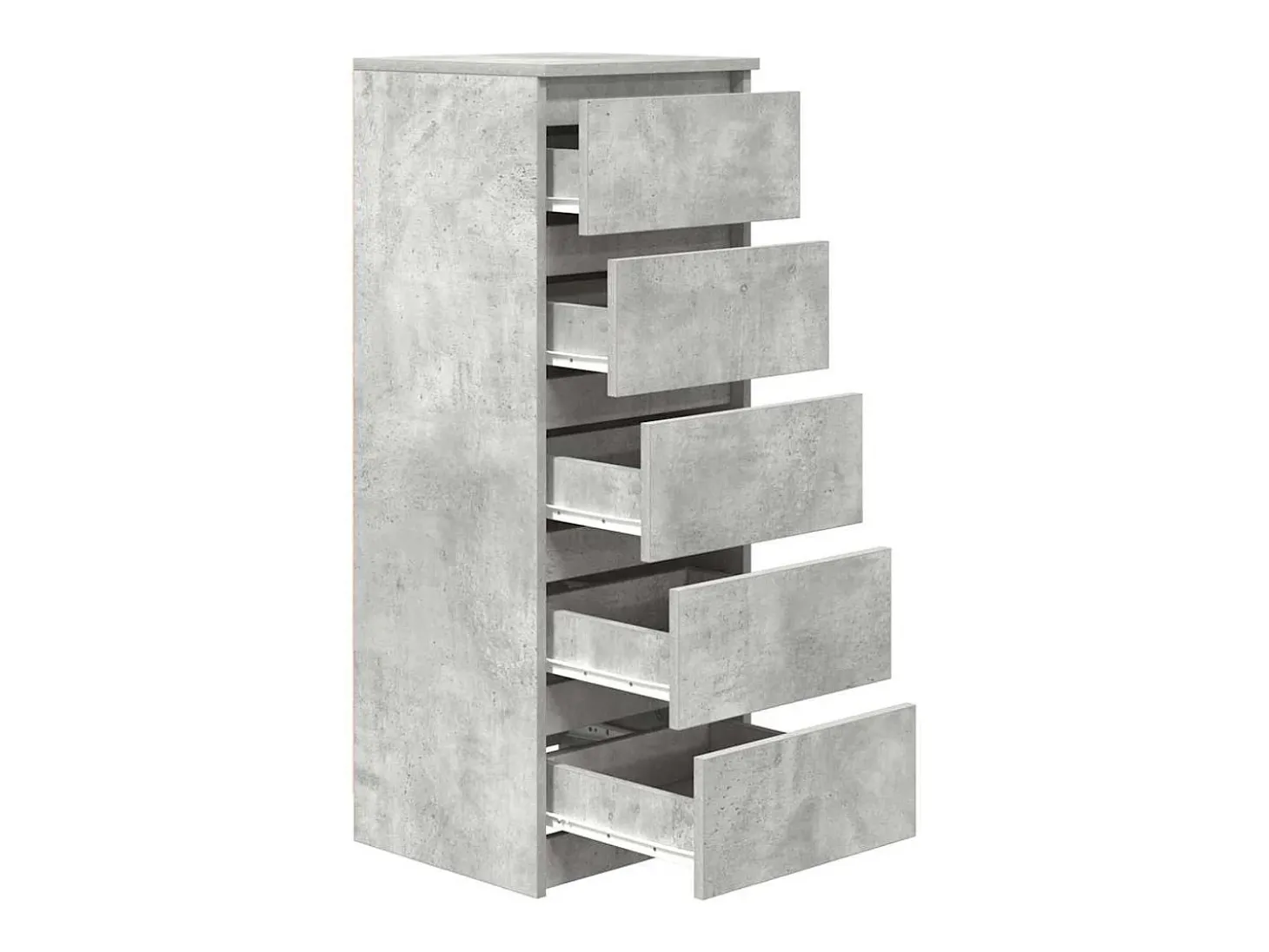 Aparador con cajones gris hormigón 37,5x35x99 cm