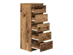 Aparador con cajones madera vieja 37,5x35x99 cm