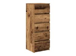 Aparador con cajones madera vieja 37,5x35x99 cm