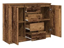 Aparador con cajones madera vieja 100,5x35x76 cm