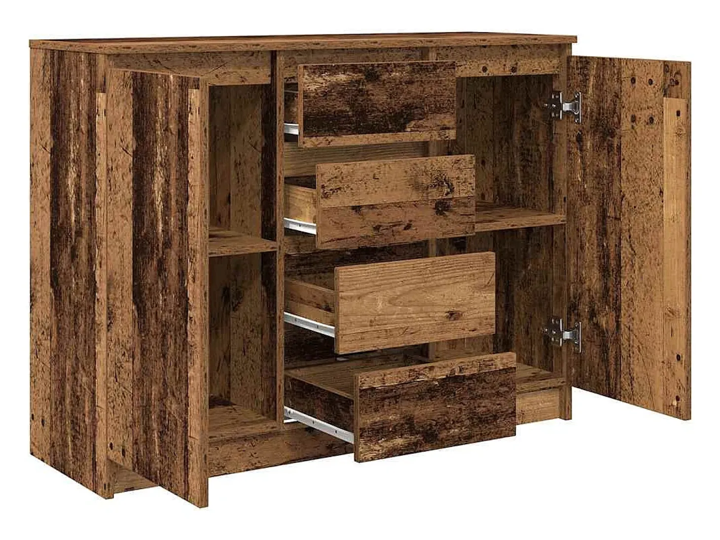 Aparador con cajones madera vieja 100,5x35x76 cm