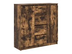 Aparador con cajones roble ahumado 100,5x35x98,5 cm