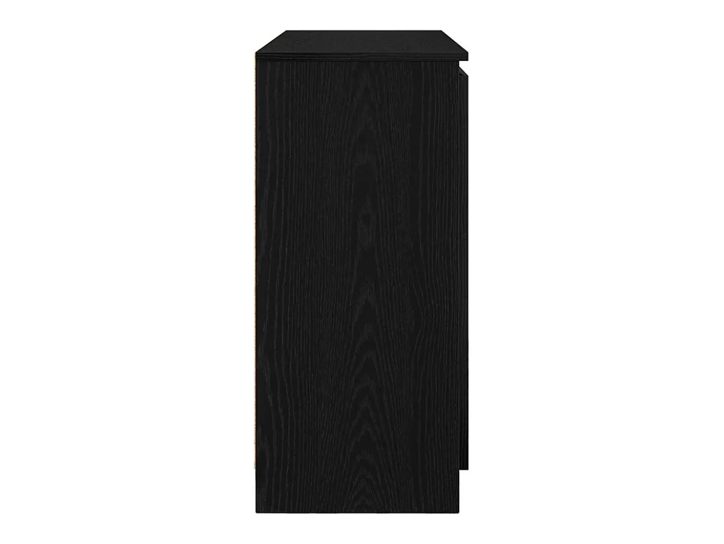 Aparador con cajones roble negro 100,5x35x76 cm madera de ingeniería
