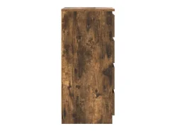 Aparador con cajones roble ahumado 37,5x35x99 cm