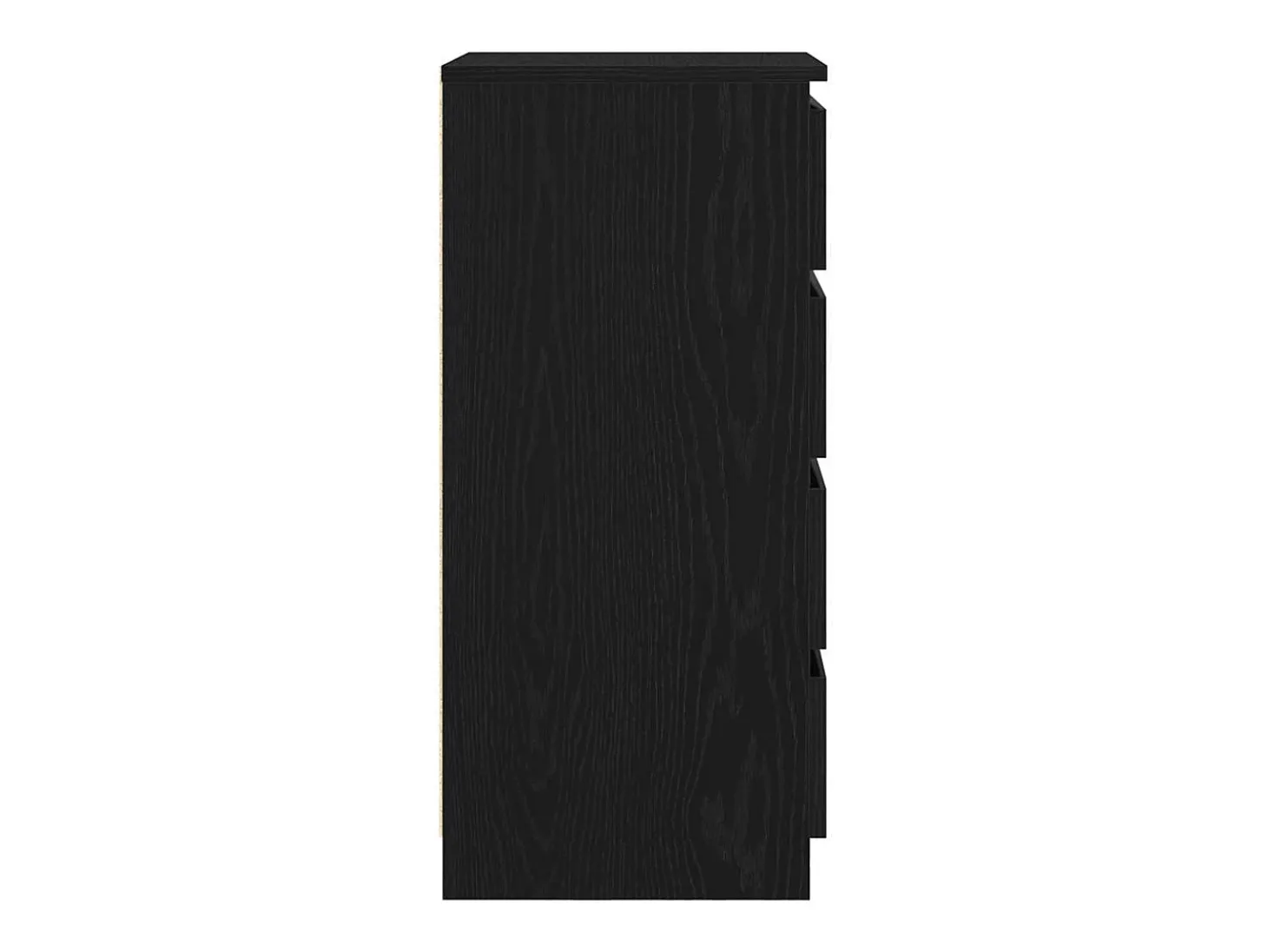 Aparador con cajones roble negro 37,5x35x99cm madera ingeniería
