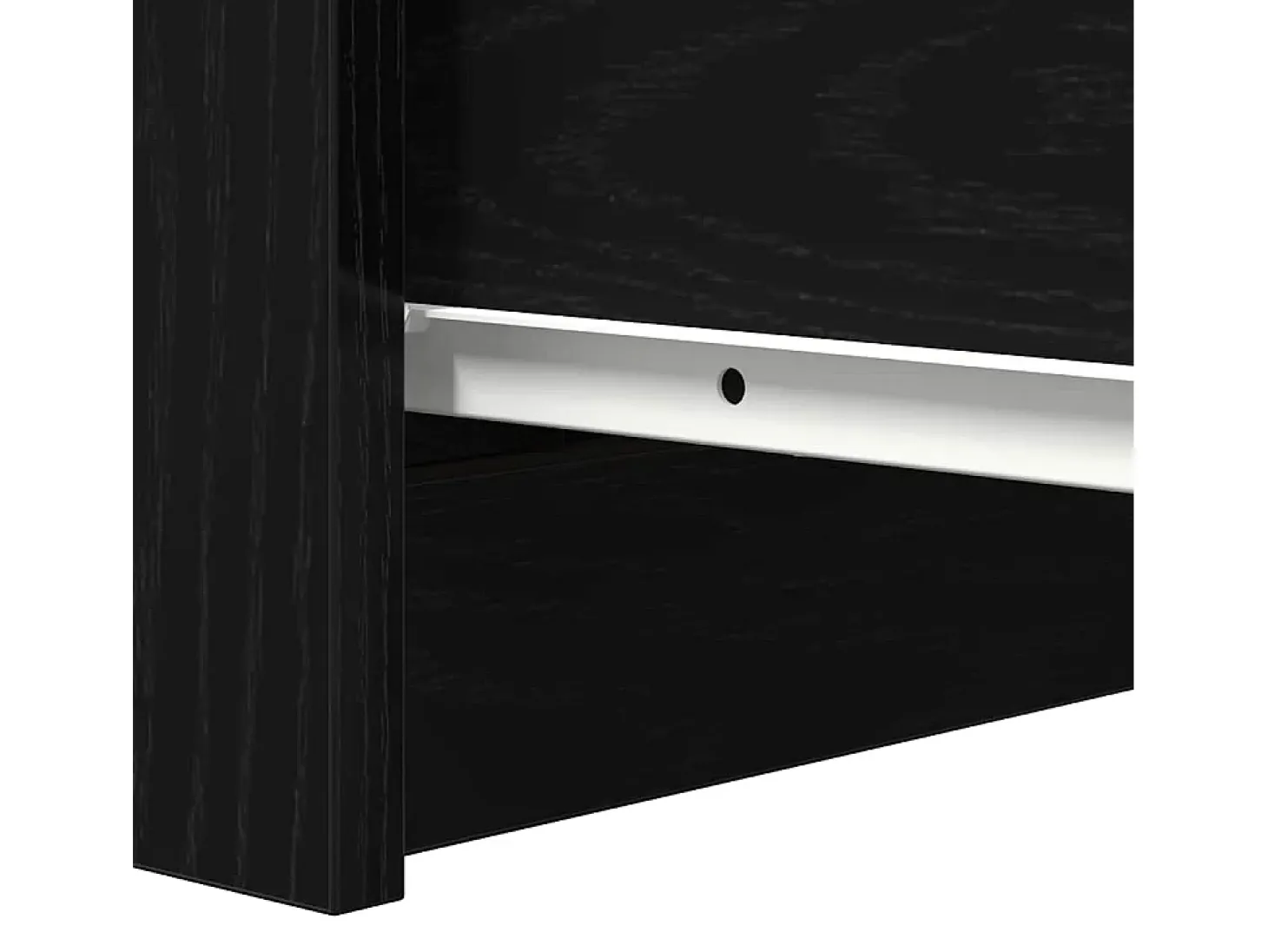 Aparador con cajones roble negro 37,5x35x99cm madera ingeniería