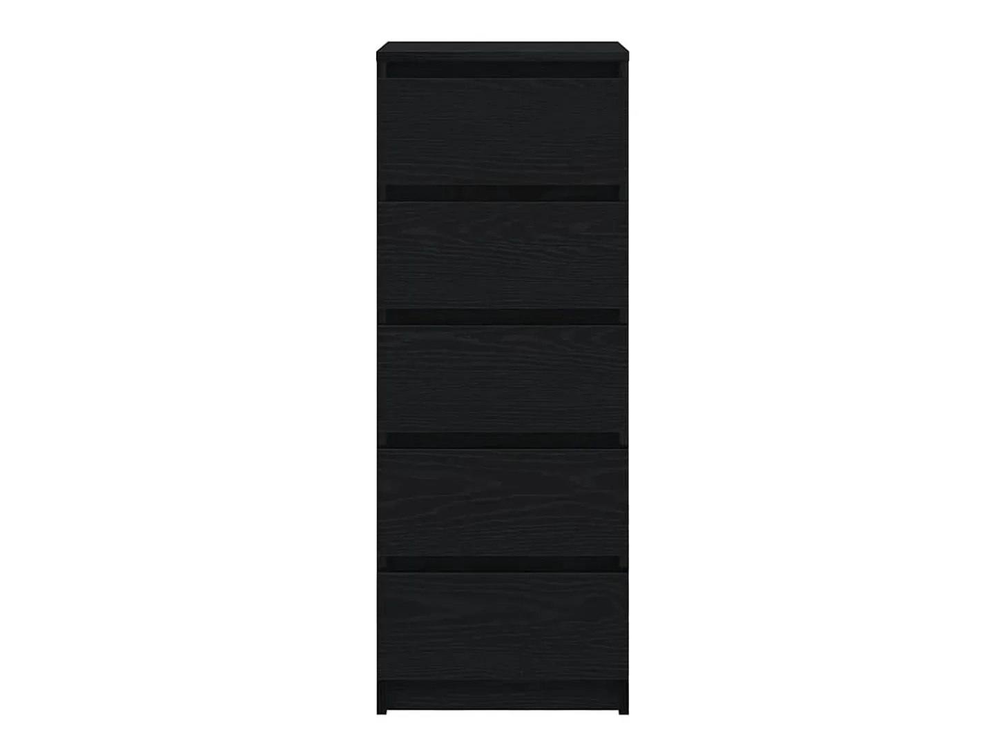 Aparador con cajones roble negro 37,5x35x99cm madera ingeniería