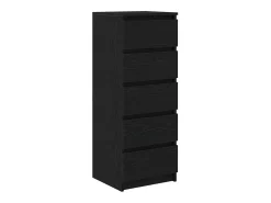 Aparador con cajones roble negro 37,5x35x99cm madera ingeniería
