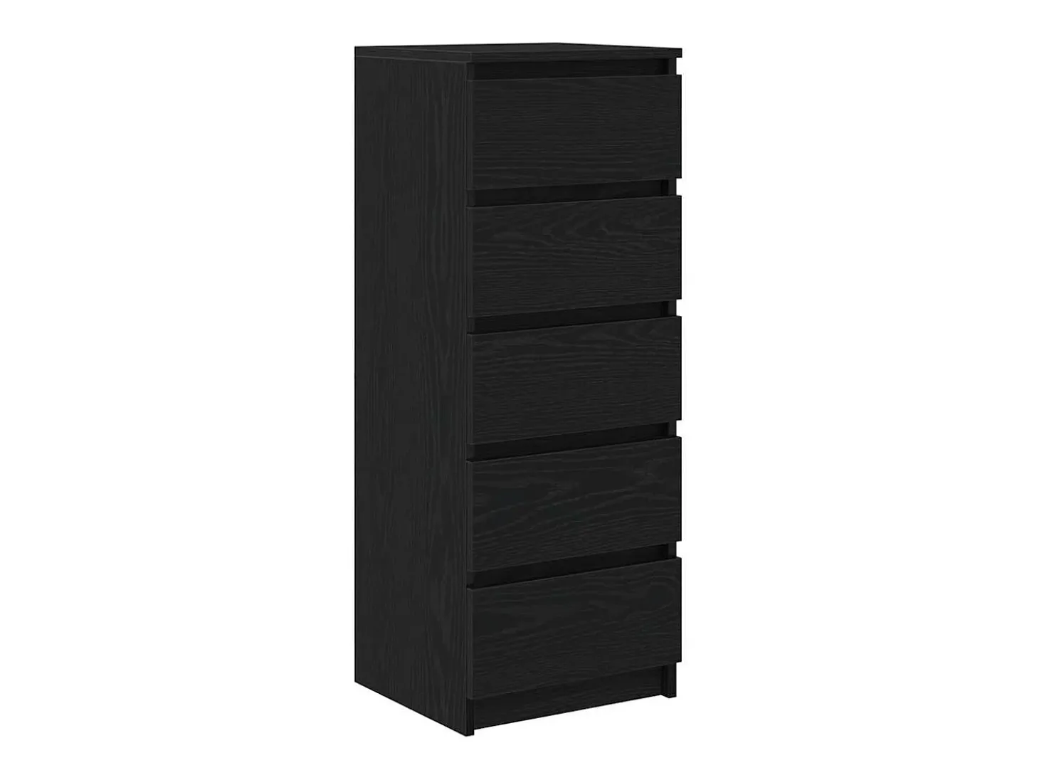 Aparador con cajones roble negro 37,5x35x99cm madera ingeniería