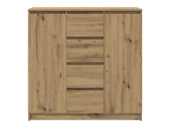 Aparador con cajones roble artesanal 100,5x35x98,5 cm