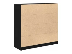 Aparador con cajones roble negro 100,5x35x98,5 cm madera de ingeniería