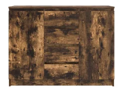 Aparador con cajones roble ahumado 100,5x35x76 cm