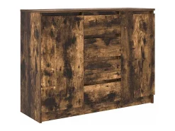 Aparador con cajones roble ahumado 100,5x35x76 cm