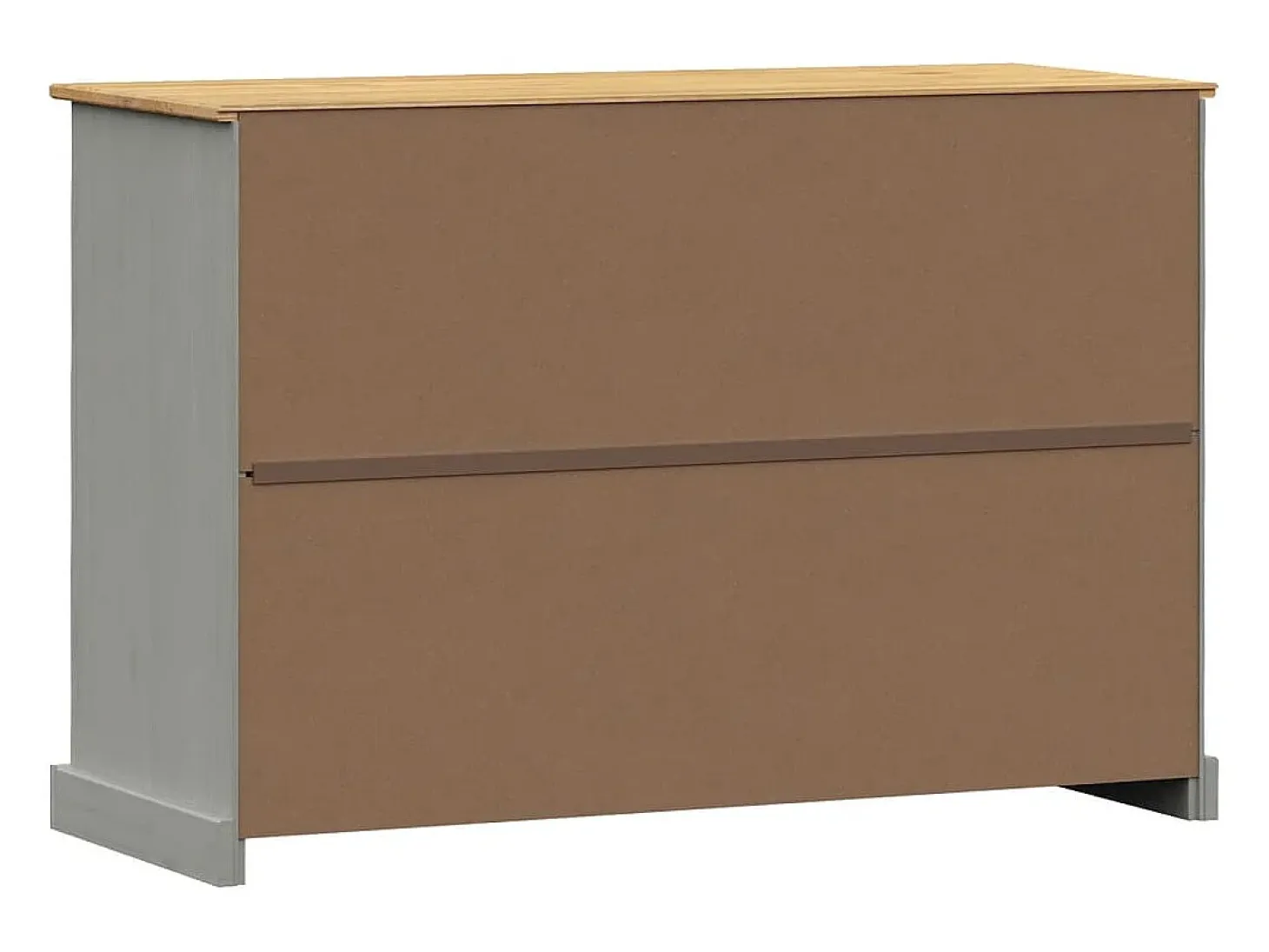 Aparador con cajones VIGO madera maciza pino gris 113x40x75 cm