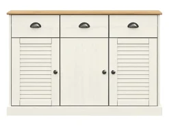 Aparador con cajones VIGO madera maciza pino blanco 113x40x75cm