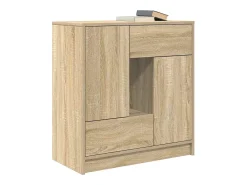 Aparador con cajones y puertas roble Sonoma 70,5x34x74,5 cm