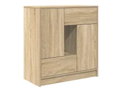 Aparador con cajones y puertas roble Sonoma 70,5x34x74,5 cm