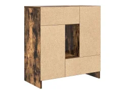 Aparador con cajones y puertas roble ahumado 70,5x34x74,5 cm
