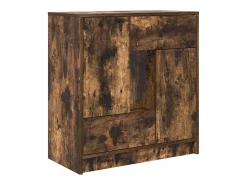 Aparador con cajones y puertas roble ahumado 70,5x34x74,5 cm