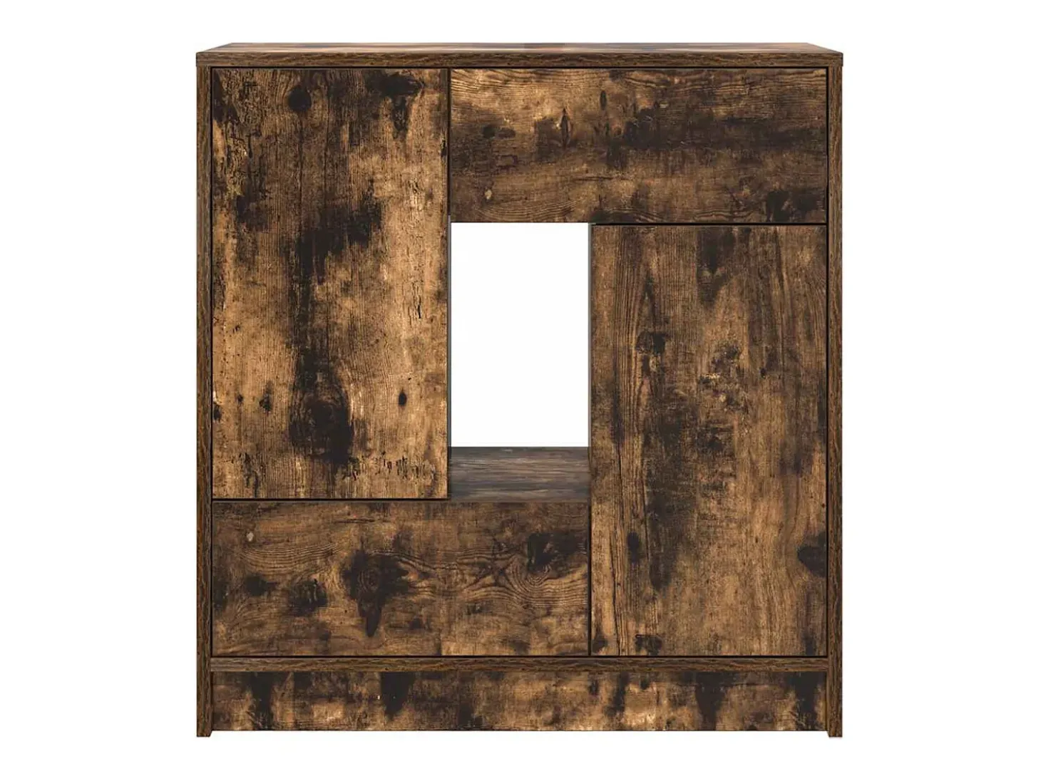 Aparador con cajones y puertas roble ahumado 70,5x34x74,5 cm