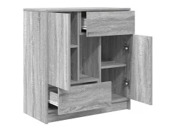 Aparador con cajones y puertas gris Sonoma 70,5x34x74,5 cm