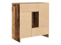 Aparador con cajones y puertas madera vieja 70,5x34x74,5 cm