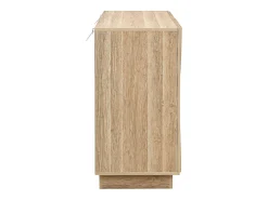 Aparador con estantes, mueble con hamaca, acabado en madera natural, 160 cm de largo x 40 cm de ancho x 80 cm de alto