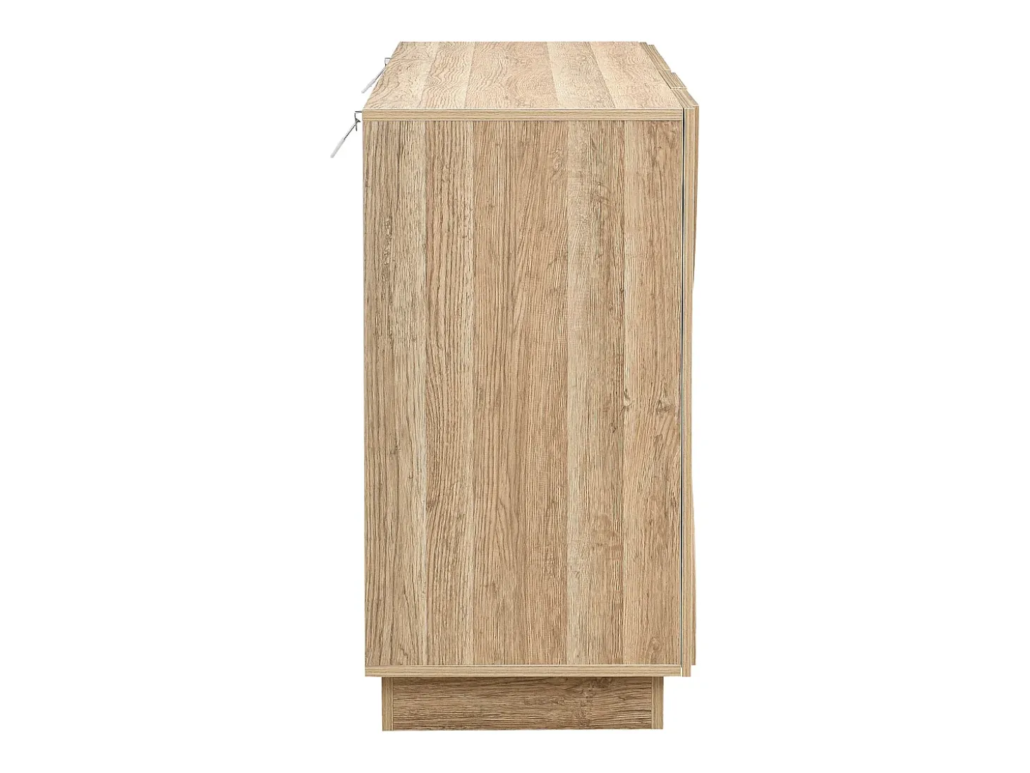Aparador con estantes, mueble con hamaca, acabado en madera natural, 160 cm de largo x 40 cm de ancho x 80 cm de alto
