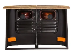 Aparador con forma de camión madera de mango maciza gris oscuro