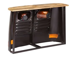 Aparador con forma de camión madera de mango maciza gris oscuro