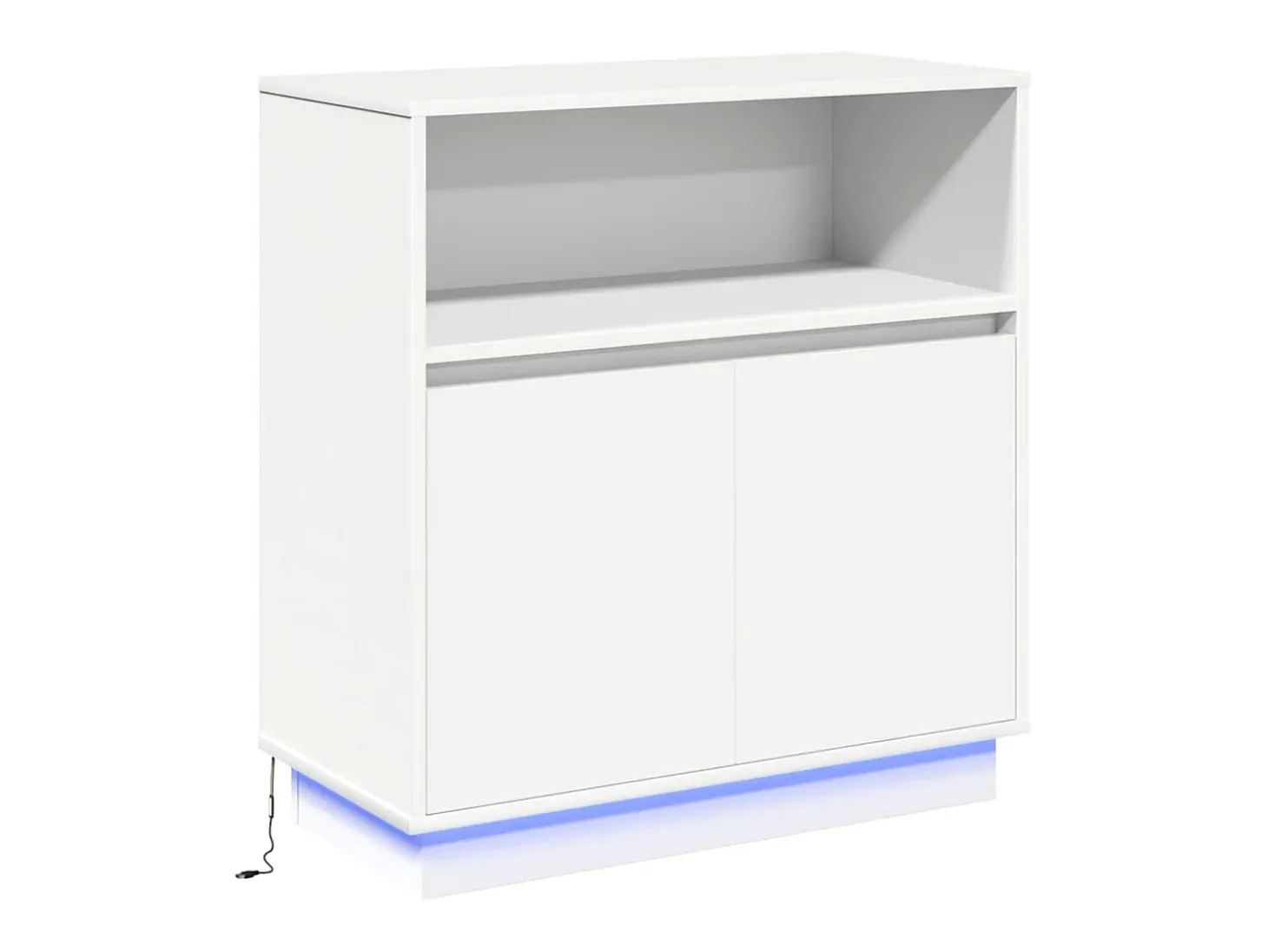 Aparador con LED Blanco 71x34,5x75 cm en Madera Necessary