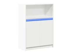 Aparador con LED blanco 72x34x100 cm madera de ingeniería