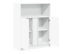 Aparador con LED blanco 77x34x100 cm madera de ingeniería